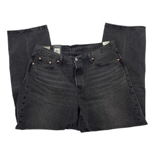 Levis Premium 501 90s Jeans Womens 18W Black Straight Leg Mid Rise A16050011 NWT